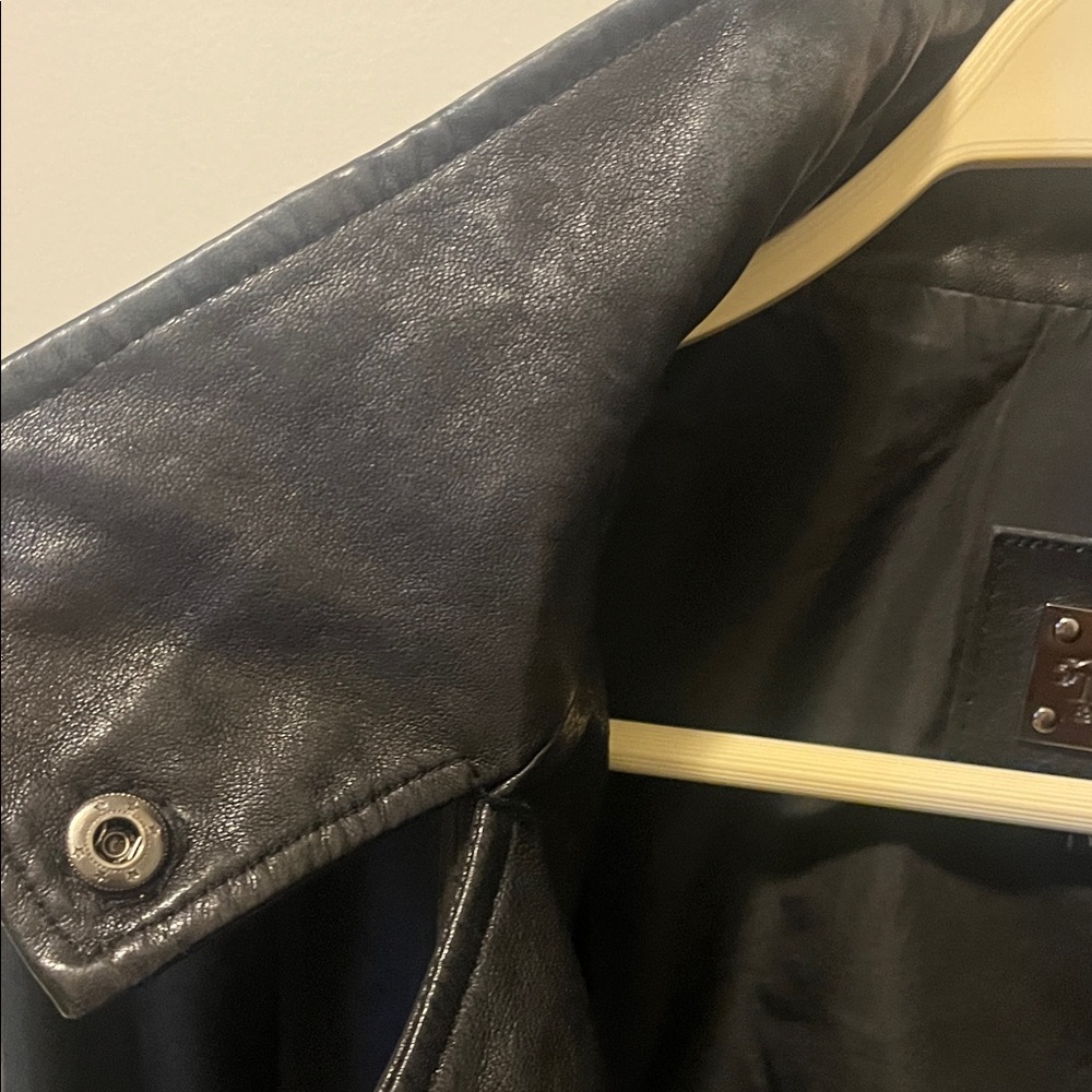 Mackage Black Leather Moto Jacket - Picture 4 of 6
